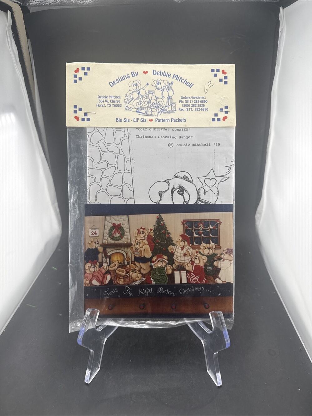 Vintage 1989 Debbie Mitchell COZY CHRISTMAS CUBBIES Tole Painting Pattern NOS